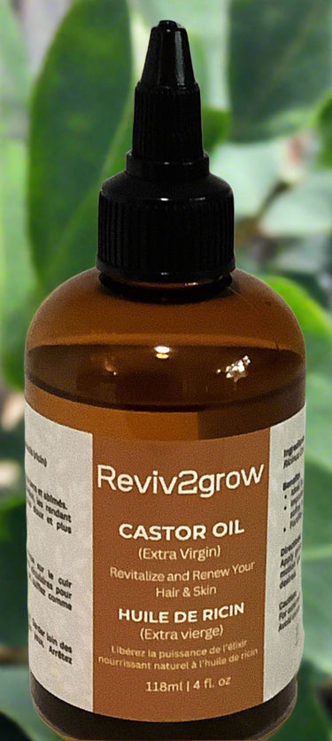 REVIV2GROW Natural Hair oils - Extra Virgin Castor Oil (4oz)